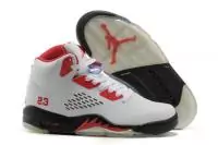 sport air jordan 5 retro basket jordan blance red